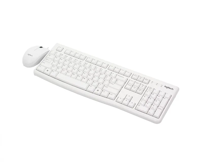 LOGITECH_ MK120 Desktop USB US tastatura + USB miš beli Slika 6