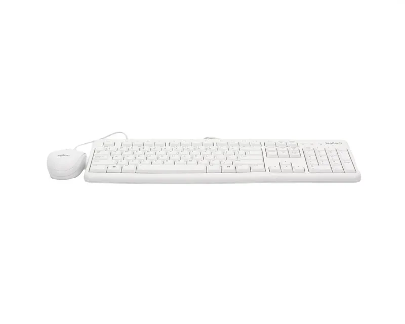 LOGITECH_ MK120 Desktop USB US tastatura + USB miš beli Slika 1