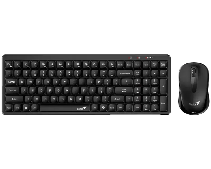 GENIUS LuxeMate Q8100 Wireless USB YU crna tastatura + miš Slika 1