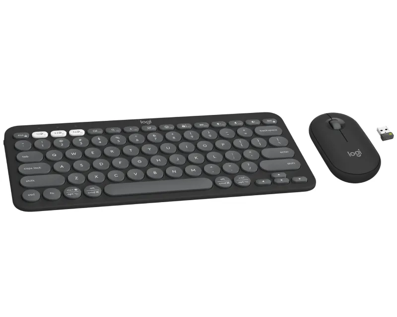 LOGITECH Pebble2 Wireless Combo US tastatura + miš Graphite  Slika 2