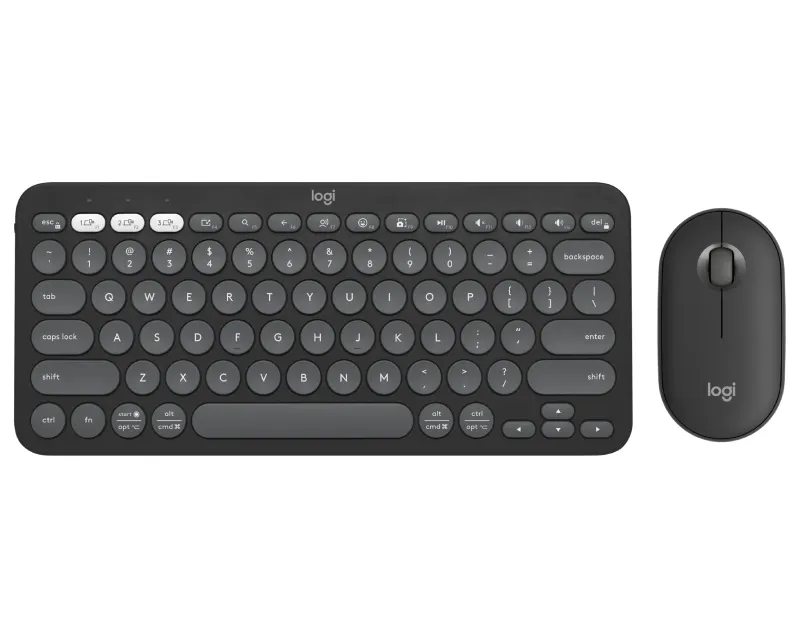 LOGITECH Pebble2 Wireless Combo US tastatura + miš Graphite  Slika 1