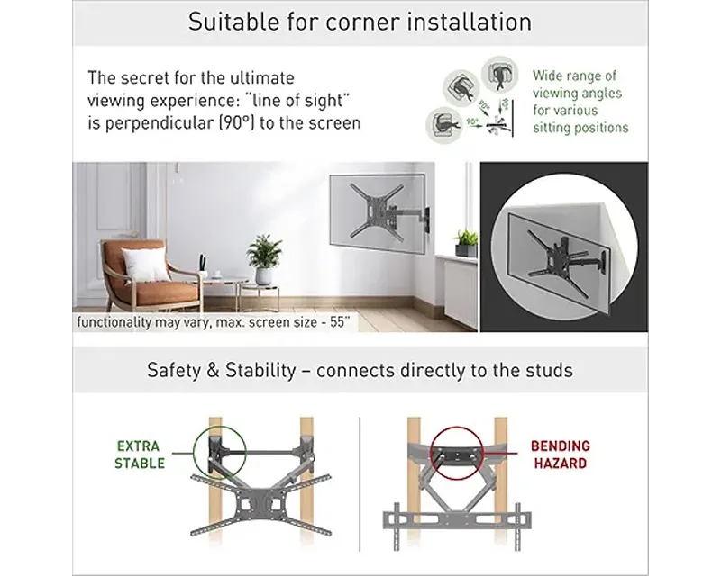 BARKAN BM464 LCD TV zglobni zidni nosač od 13 do 90 inča Slika 6