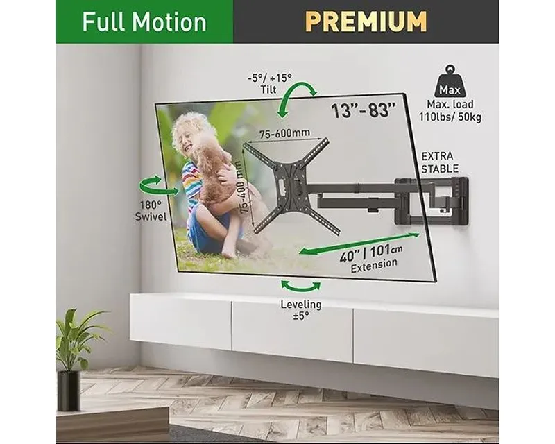 BARKAN BM464XL LCD TV zglobni zidni nosač od 13 do 86 inča Slika 3