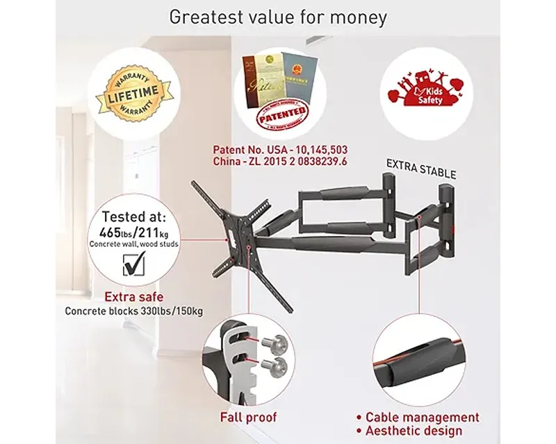 BARKAN BM466XP LCD TV zglobni zidni nosač do 90 inča Slika 6