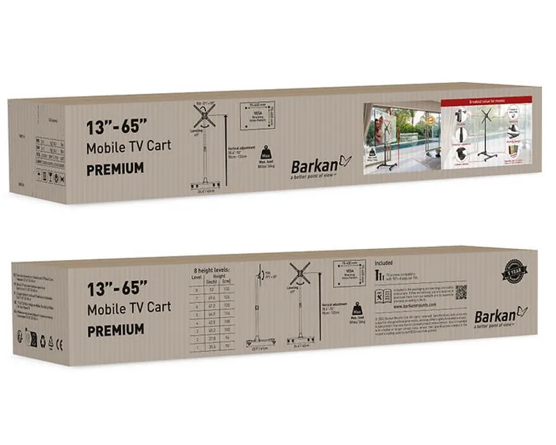 BARKAN SW310H Univerzalna kolica za LCD TV nosač od 13 do 65 inča Slika 3
