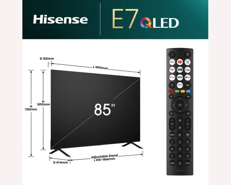 HISENSE 85 inča 85E7NQ QLED 4K UHD Smart TV Slika 9