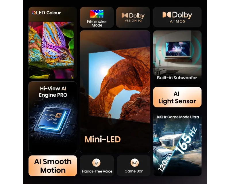 HISENSE 100 inča 100U7Q Mini-LED 4K UHD Smart TV  Slika 3