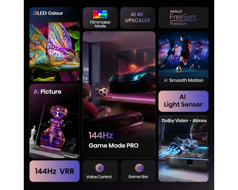 HISENSE 100 inča 100E7Q PRO QLED 4K UHD Smart TV Slika 3