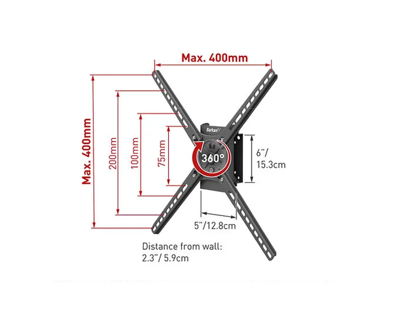 BARKAN BM300R LCD TV zglobni zidni nosač do 65 inča  Slika 2
