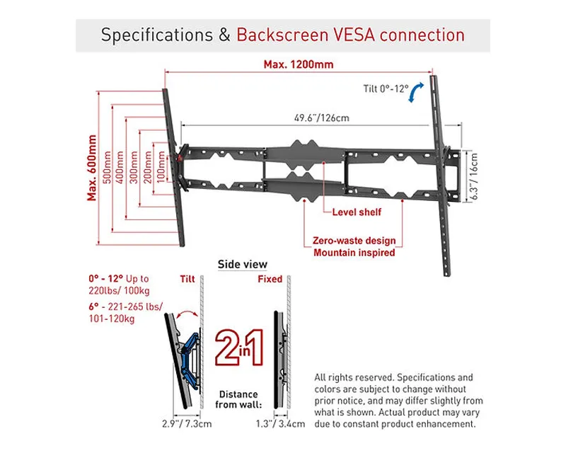 BARKAN BM510 LCD TV zidni nosač od 55 do 100 inča  Slika 5