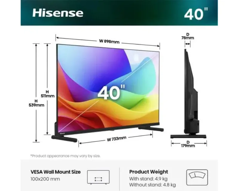HISENSE 40 inča 40A5S QLED FHD Smart TV  Slika 2