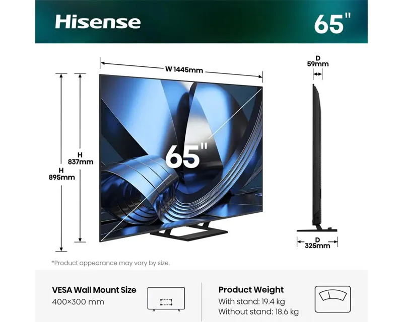 HISENSE 65 inča 65U7SE ULED MiniLED 4K UHD Smart TV Slika 2