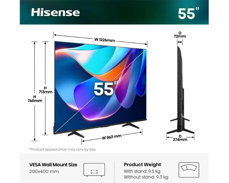 HISENSE 55 inča 55E6ST DLED 4K UHD Smart TV Slika 2