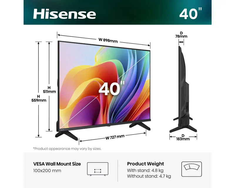 HISENSE 40 inča 40A4S LED FHD Smart TV Slika 2