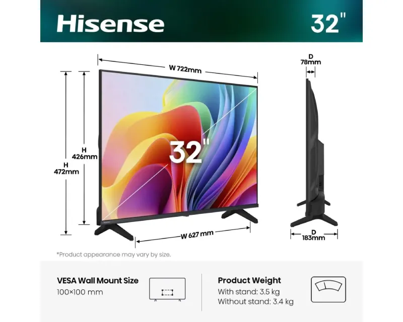 HISENSE 32 inča 32A4S LED HD Smart TV  Slika 2