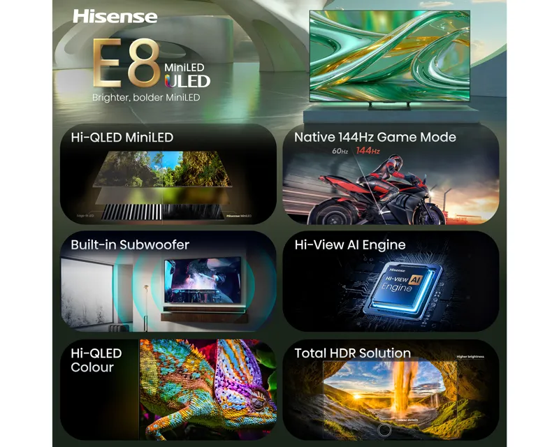 HISENSE 65 inča 65E8S ULED MiniLED 4K UHD Smart TV Slika 3