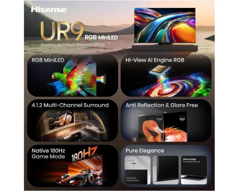HISENSE 75 inča 75UR9S ULED RGB Mini LED 4K UHD Smart TV Slika 3