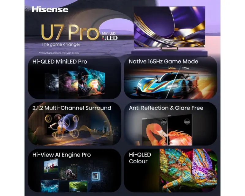 HISENSE 65 inča 65U7S PRO ULED MiniLED 4K UHD Smart TV Slika 3