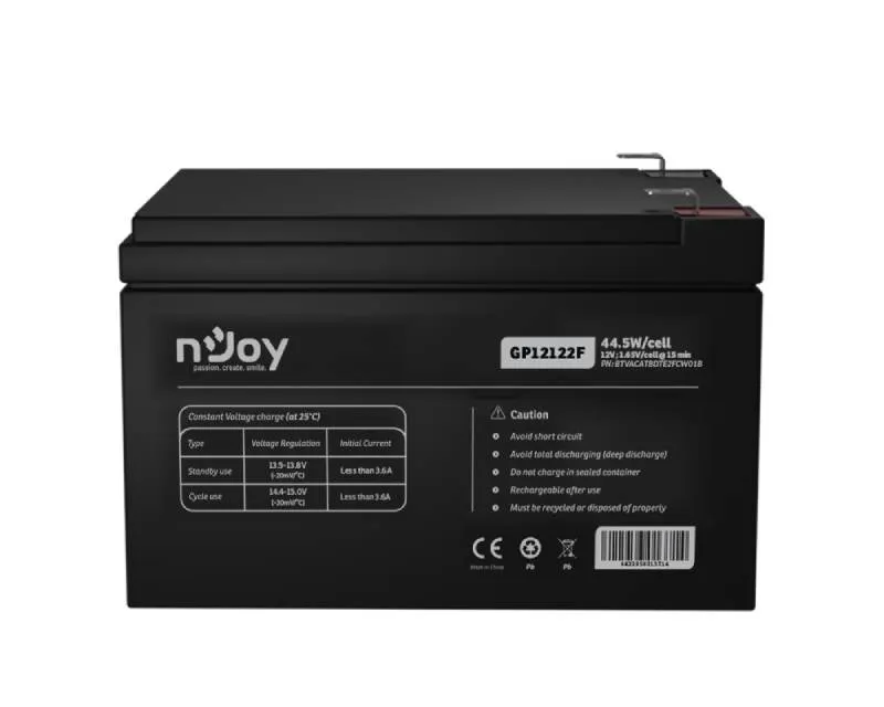NJOY GP12122F baterija za UPS 12V 12Ah (BTVACATBDTE2FCW01B) Slika 1