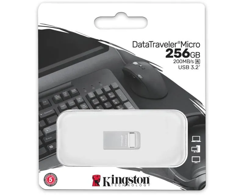 KINGSTON 256GB DataTraveler Micro USB 3.2 flash DTMC3G2/256GB srebrni Slika 3