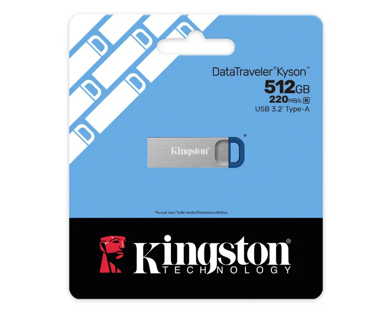 KINGSTON 512GB DataTraveler Kyson G2 USB 3.2 flash DTKNG2/512GB sivi Slika 3