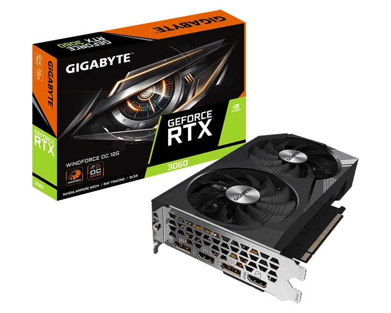 GIGABYTE nVidia GeForce RTX 3060 12GB 192bit GV-N3060WF2OC-12GD rev 2.0 grafička karta Slika 1