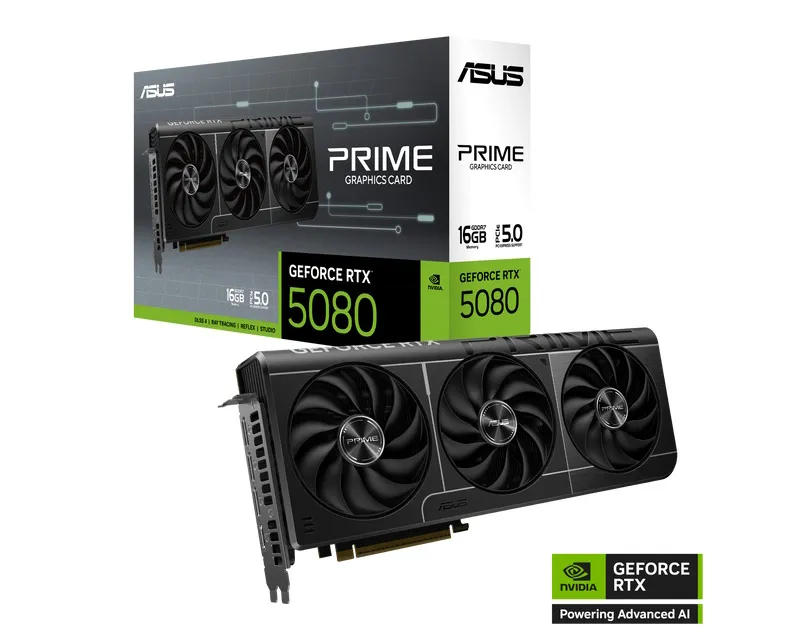 ASUS nVidia GeForce RTX 5080 256bit 16GB PRIME-RTX5080-O16G grafička karta Slika 1