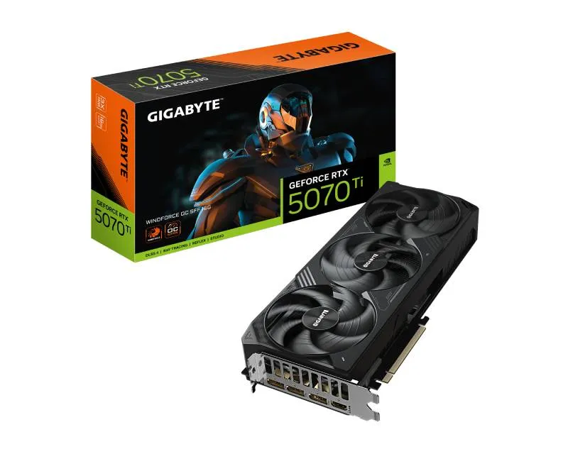 GIGABYTE nVidia GeForce RTX 5070 Ti WINDFORCE 16GB 256bit GV-N507TWF3OC-16GD rev. 1.0 grafička karta Slika 1