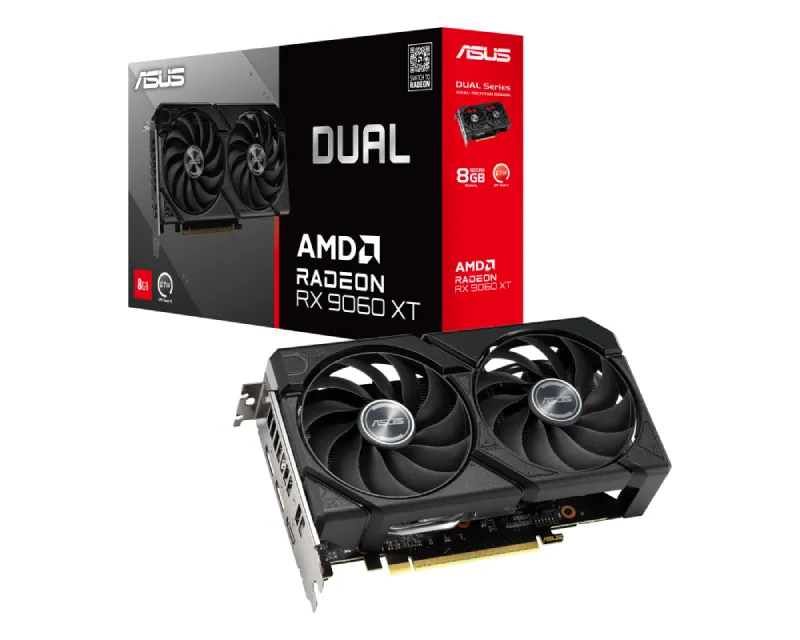 ASUS AMD Radeon RX 9060 8GB DUAL-RX9060XT-8G grafička karta Slika 1