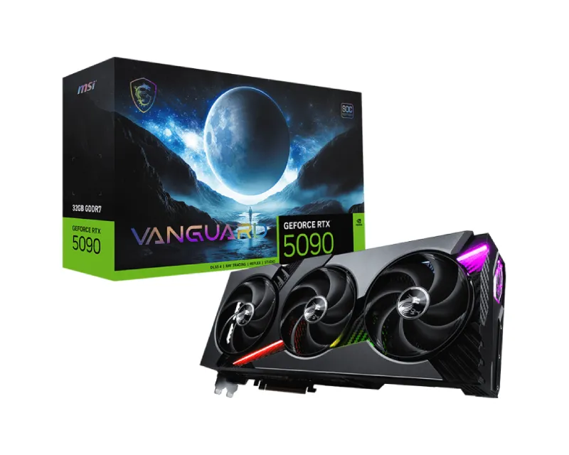 MSI nVidia GeForce RTX 5090 VANGUARD 32G 512 bit GeForce RTX 5090 32G VANGUARD SOC grafička karta Slika 1