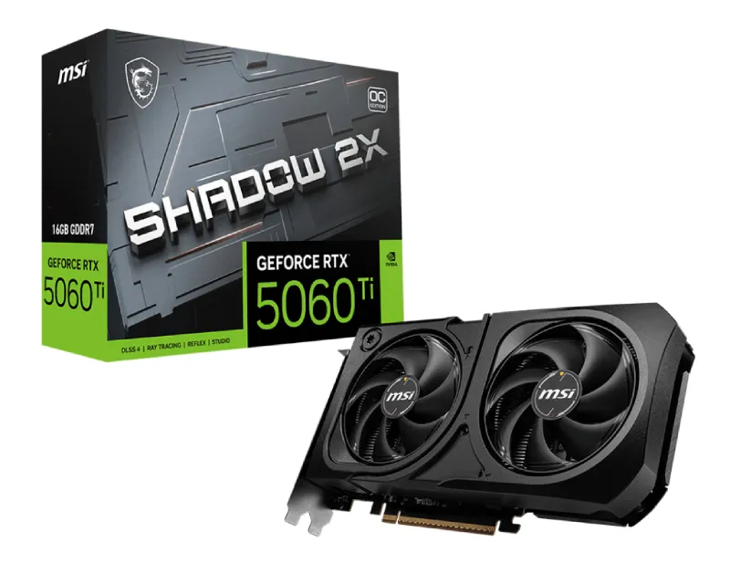 MSI GeForce RTX 5060 Ti SHADOW 16GB 128bit RTX 5060 Ti 16G SHADOW 2X OC PLUS grafička karta Slika 1