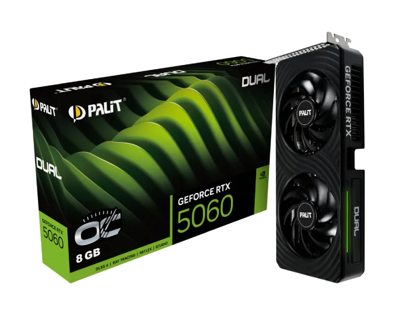 PALIT nVidia GeForce RTX 5060 8GB 128bit RTX5060 Dual OC grafička karta Slika 1