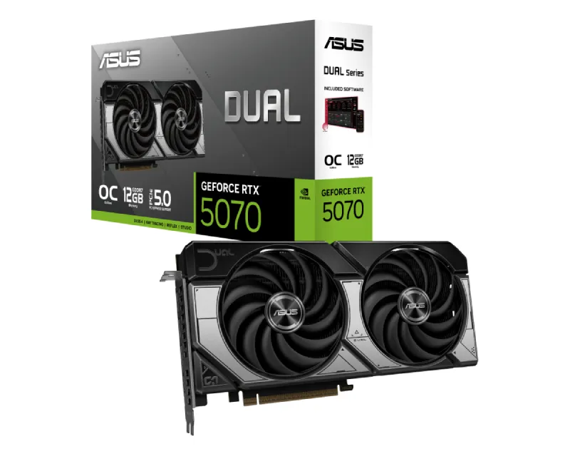 ASUS nVidia GeForce RTX 5070 12GB 192bit DUAL-RTX5070-O12G grafička karta Slika 1