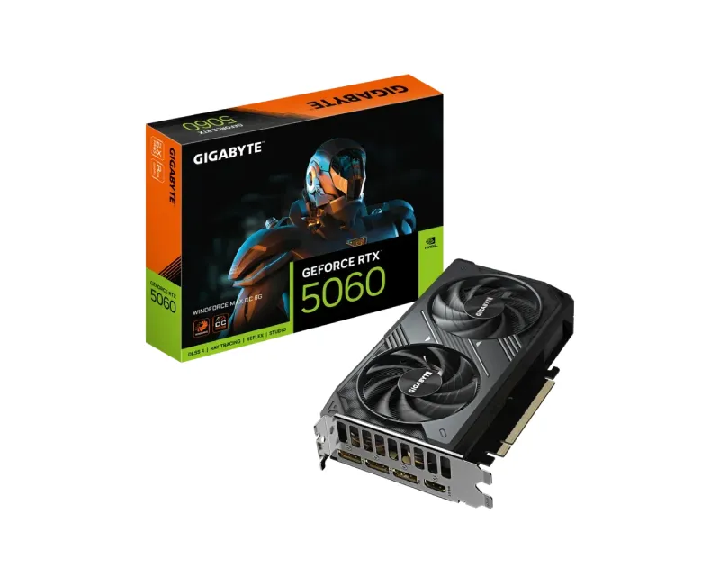 GIGABYTE nVidia GeForce RTX 5060 WINDFORCE MAX 8GB 128bit GV-N5060WF2MAX OC-8GD rev. 1.0 grafička karta Slika 1