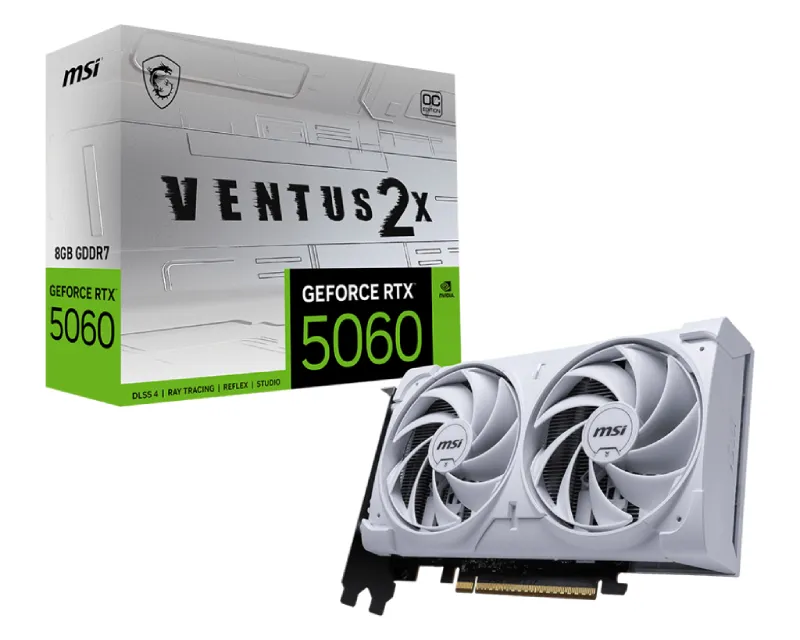 MSI GeForce RTX 5060 8G 128bit GeForce RTX 5060 8G VENTUS 2X OC WHITE grafička karta Slika 1
