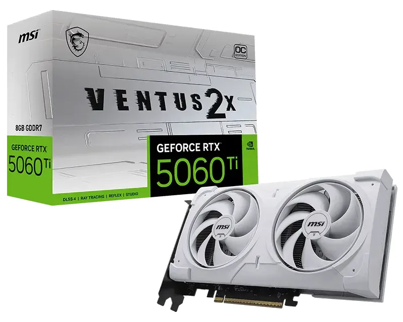 MSI GeForce RTX 5060 Ti 8G VENTUS 2X OC WHITE PLUS grafička karta Slika 1