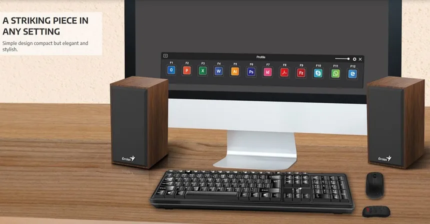 GENIUS SP-HF180 coffe wood zvučnici  Slika 4