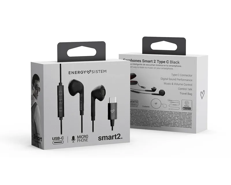 ENERGY SISTEM Smart 2 Type C slušalice sa mikrofonom crne (M44898)  Slika 5