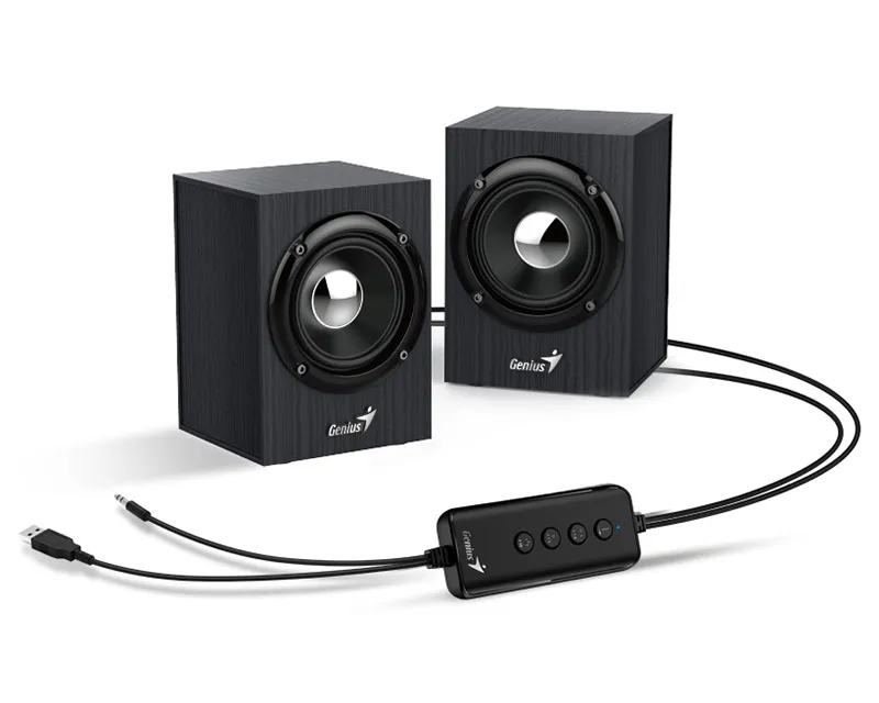 GENIUS SP-HF385BT wood zvučnici crno sivi Slika 1