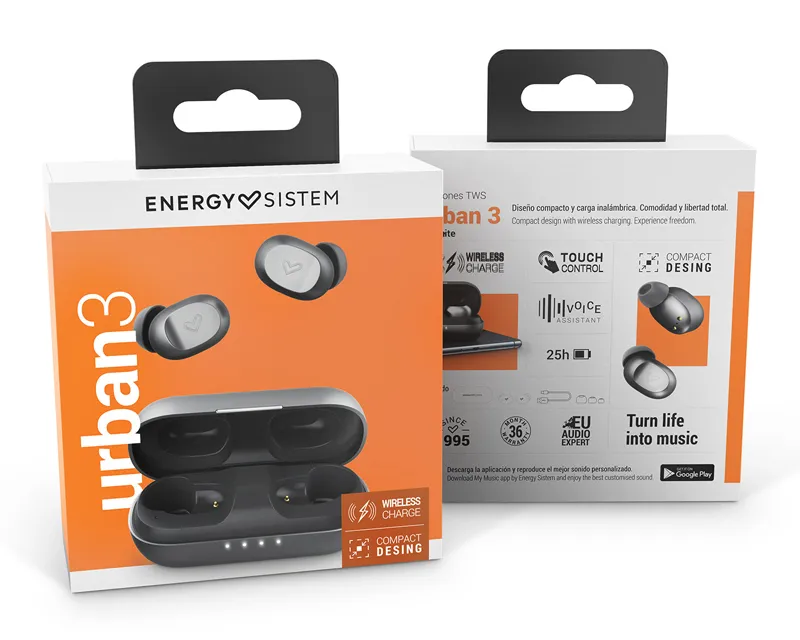 ENERGY SISTEM Urban 3 Graphite True Wireless bežične slušalice sive (M45182) Slika 6