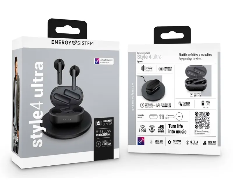 ENERGY SISTEM Style 4 Ultra Space True Wireless slušalice crne (M45346)  Slika 6
