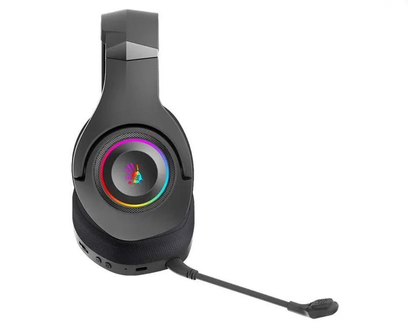 A4 TECH GR270 Bloody 7.1 Virtual Surround 3-IN-ONE RGB Gaming Wireless + wired crne slušalice Slika 4