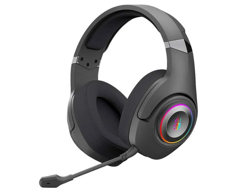 A4 TECH GR270 Bloody 7.1 Virtual Surround 3-IN-ONE RGB Gaming Wireless + wired crne slušalice Slika 1