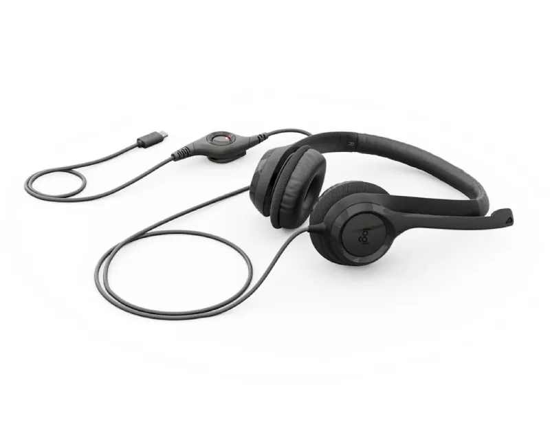 LOGITECH H390 Stereo USB-C slušalice sa mikrofonom crne Slika 2