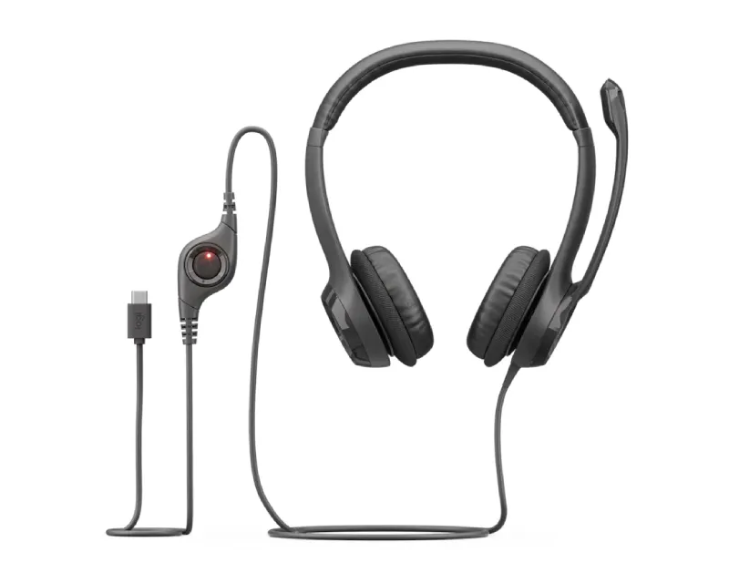 LOGITECH H390 Stereo USB-C slušalice sa mikrofonom crne Slika 5