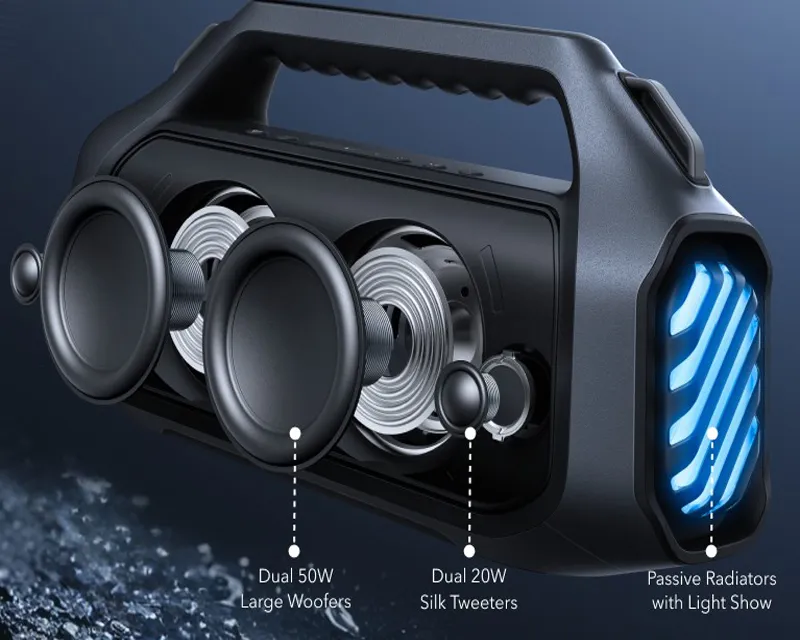 ANKER Soundcore Boom 2 Plus 140W 2.2 prenosivi bluetooth IPX7 zvučnik crni  Slika 2