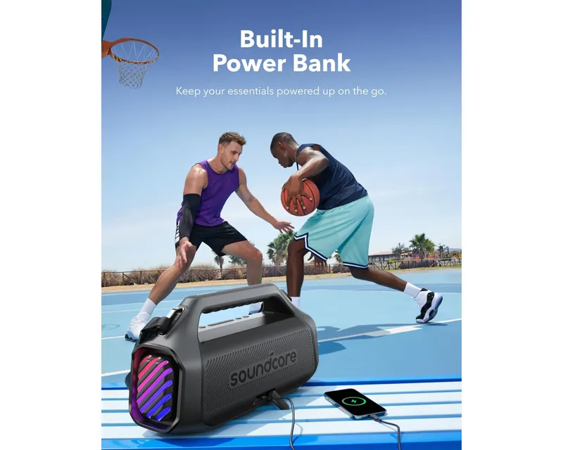 ANKER Soundcore Boom 2 Plus 140W 2.2 prenosivi bluetooth IPX7 zvučnik crni  Slika 7