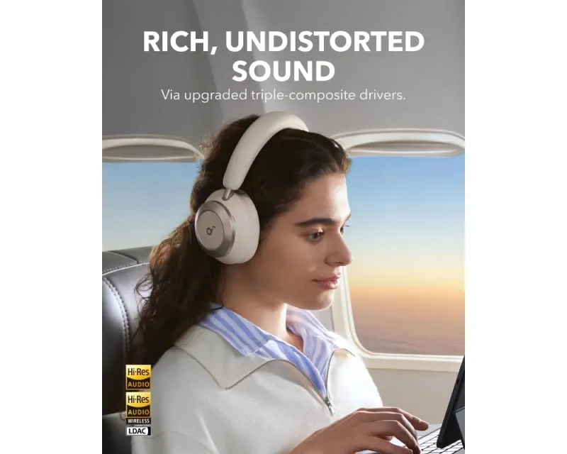 ANKER Soundcore Space One Pro ANC BT slušalice bele Slika 4