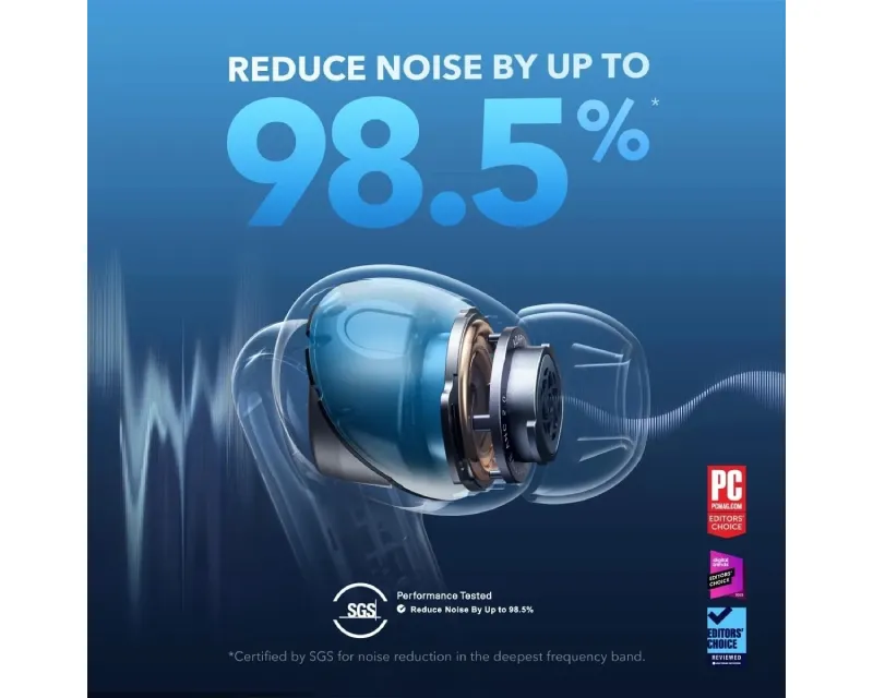 ANKER Soundcore Liberty 4 NC TWS ANC BT bubice sa mikrofonom crne Slika 8