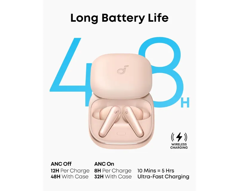 ANKER Soundcore Liberty 5 TWS ANC BT bubice sa mikrofonom roze Slika 2